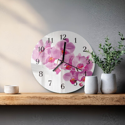 Orologio rotondo Orchidea