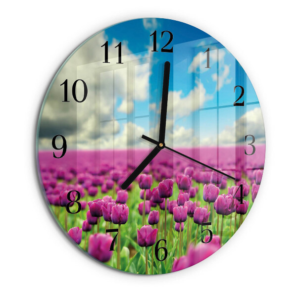 Orologio rotondo Tulipani