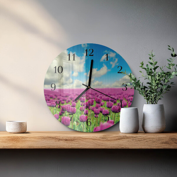 Orologio rotondo Tulipani