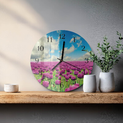 Orologio rotondo Tulipani