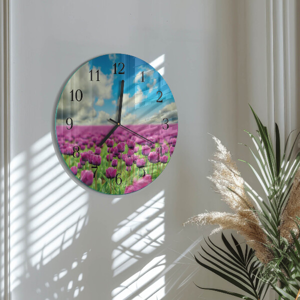 Orologio rotondo Tulipani