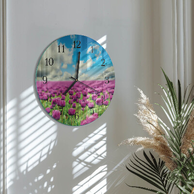 Orologio rotondo Tulipani