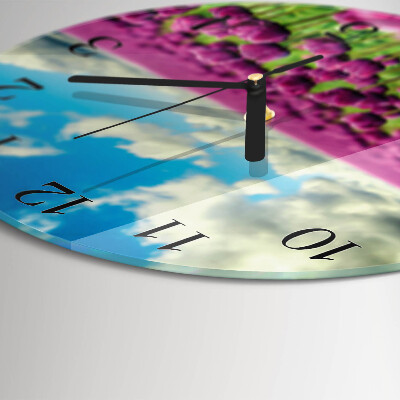 Orologio rotondo Tulipani