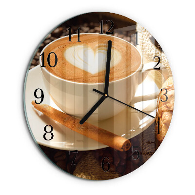 Orologio rotondo Cuore di caffè