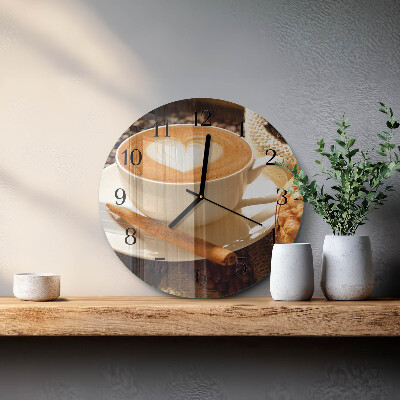 Orologio rotondo Cuore di caffè