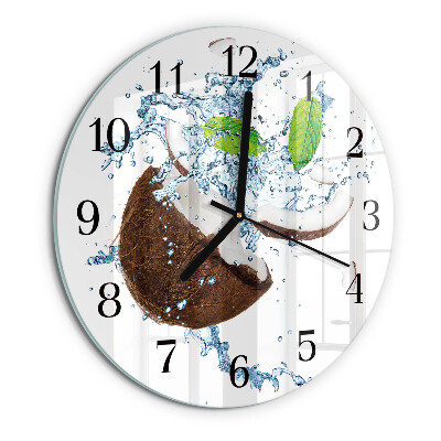 Orologio rotondo Noce di cocco