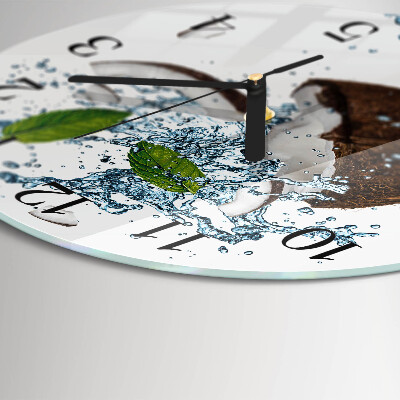 Orologio rotondo Noce di cocco