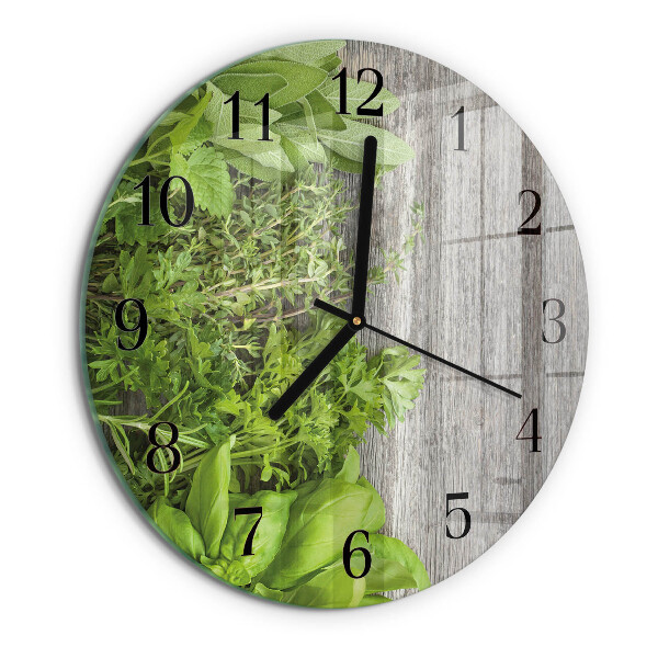 Orologio rotondo erbe