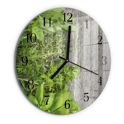 Orologio rotondo erbe