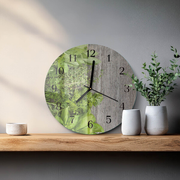 Orologio rotondo erbe