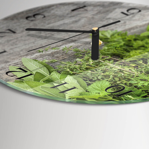 Orologio rotondo erbe