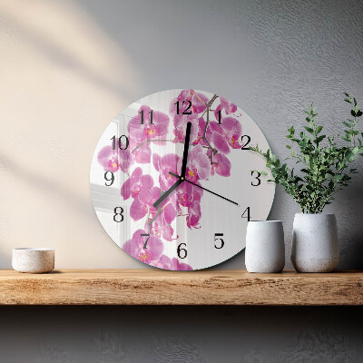 Orologio rotondo Orchidea
