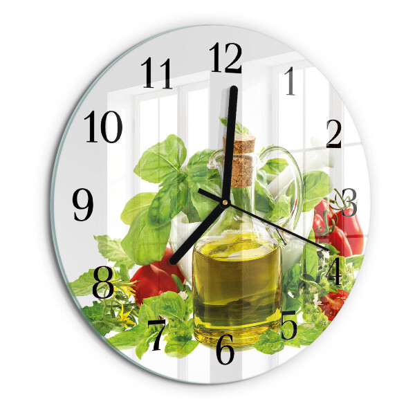 Orologio rotondo Olio di basilico