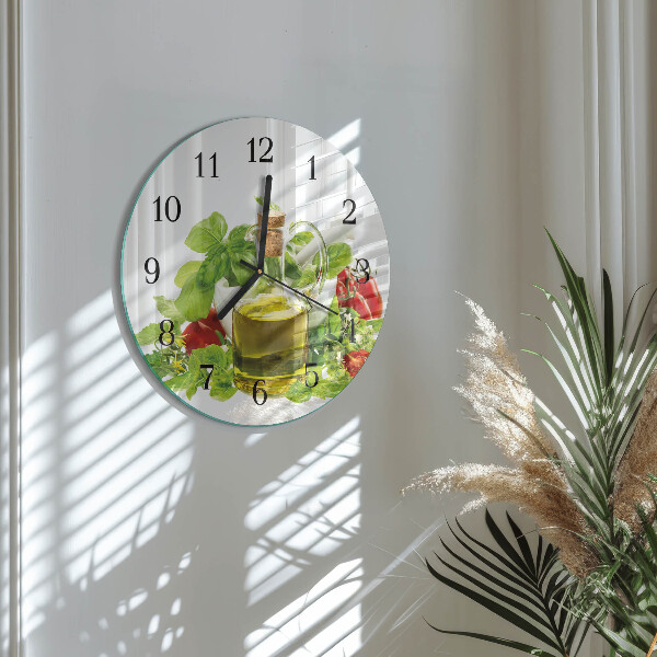 Orologio rotondo Olio di basilico