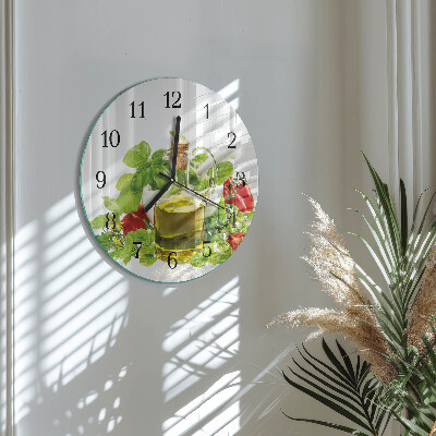 Orologio rotondo Olio di basilico