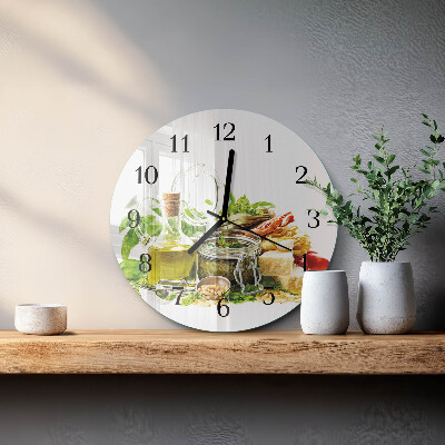 Orologio rotondo Pasta con olio