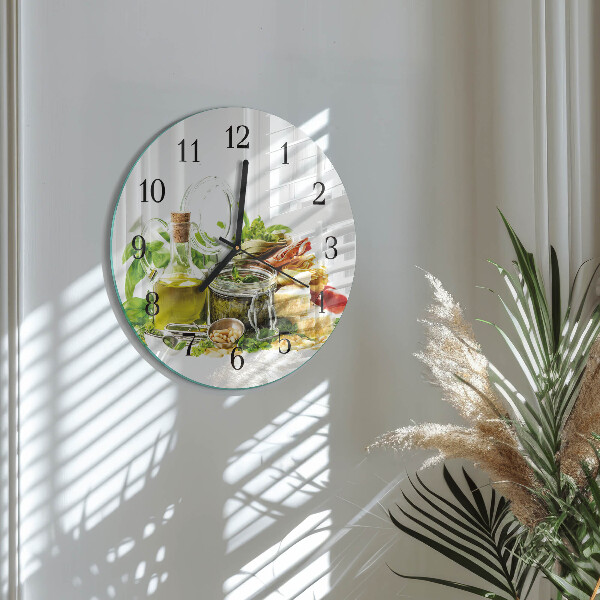 Orologio rotondo Pasta con olio