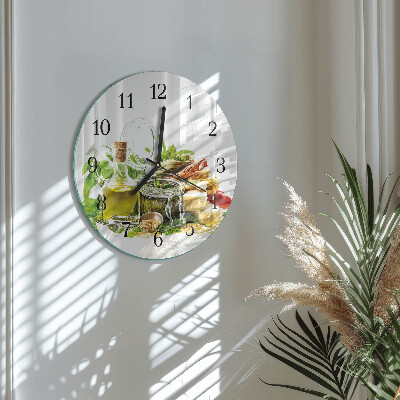 Orologio rotondo Pasta con olio
