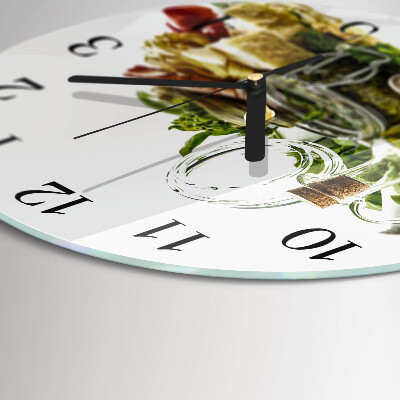Orologio rotondo Pasta con olio