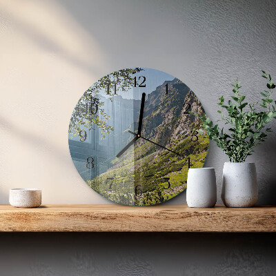 Orologio rotondo Montagne