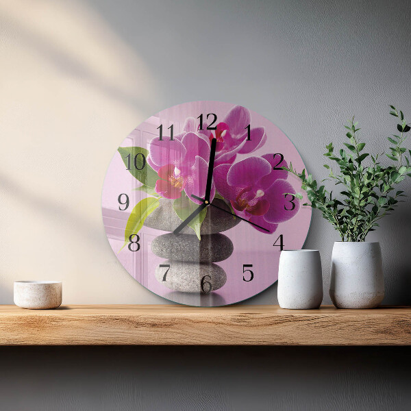 Orologio rotondo Orchidea