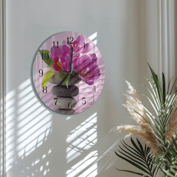 Orologio rotondo Orchidea