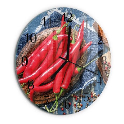 Orologio rotondo peperoncino