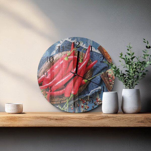 Orologio rotondo peperoncino