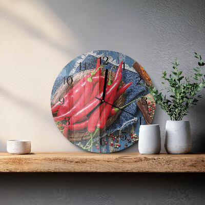 Orologio rotondo peperoncino
