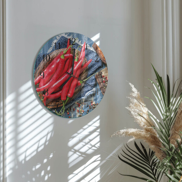 Orologio rotondo peperoncino