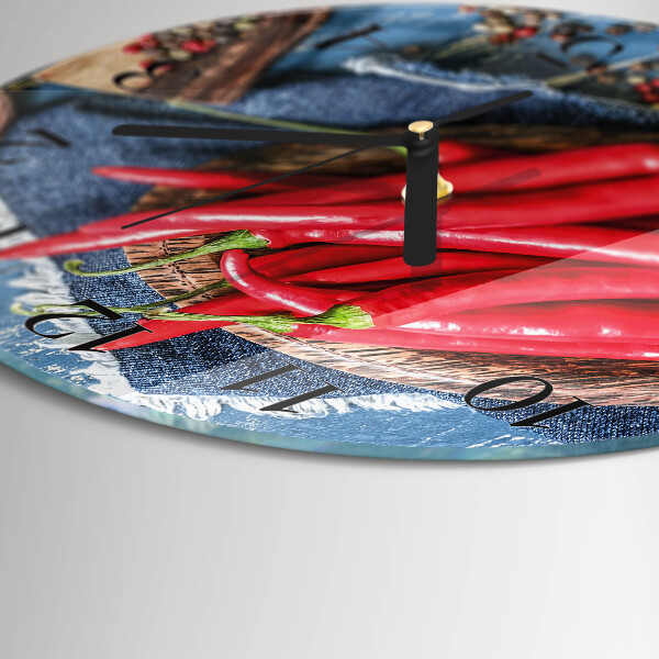 Orologio rotondo peperoncino