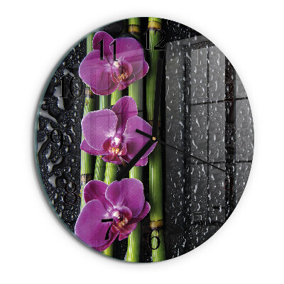 Orologio rotondo Orchidea