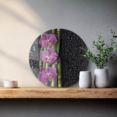 Orologio rotondo Orchidea
