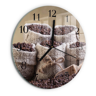 Orologio rotondo chicchi di caffè