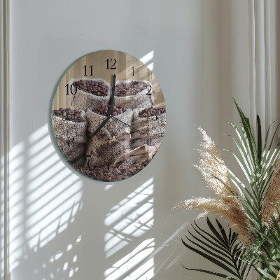 Orologio rotondo chicchi di caffè