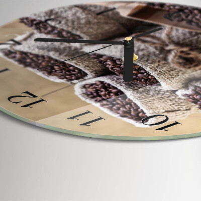 Orologio rotondo chicchi di caffè