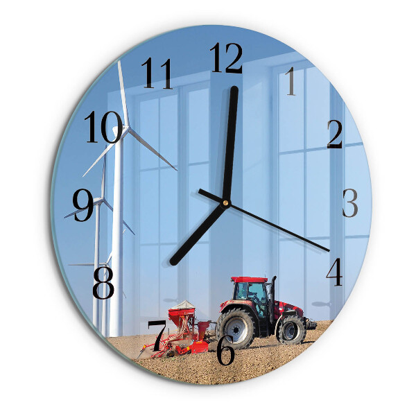 Orologio rotondo Campo di trattori