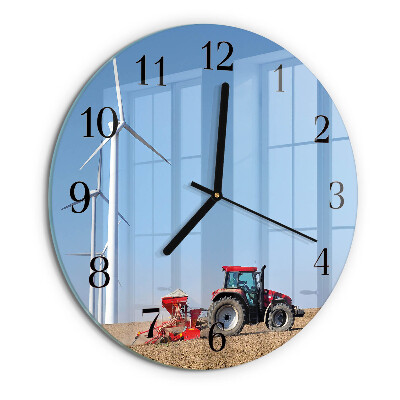 Orologio rotondo Campo di trattori