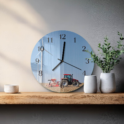 Orologio rotondo Campo di trattori