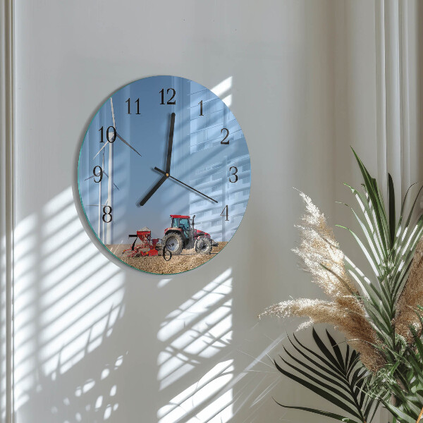 Orologio rotondo Campo di trattori