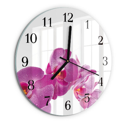 Orologio rotondo Orchidea