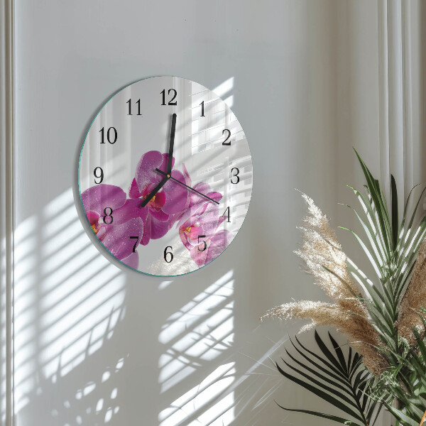 Orologio rotondo Orchidea
