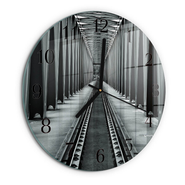 Orologio rotondo Binari ferroviari