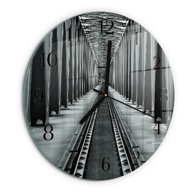 Orologio rotondo Binari ferroviari