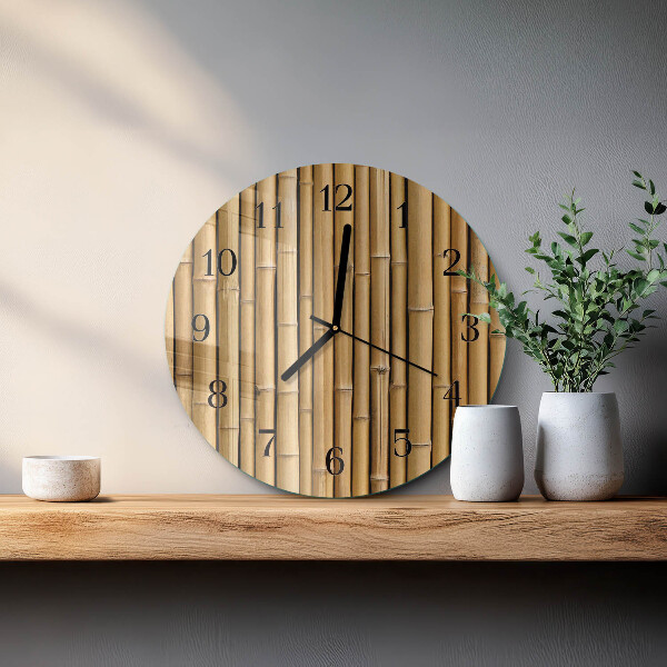 Orologio rotondo Bambù
