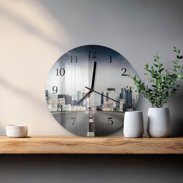 Orologio rotondo Città della strada