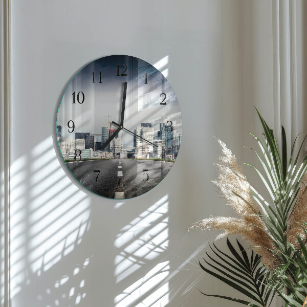 Orologio rotondo Città della strada