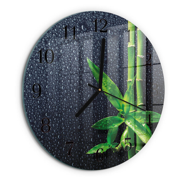 Orologio rotondo Gocce e bambù