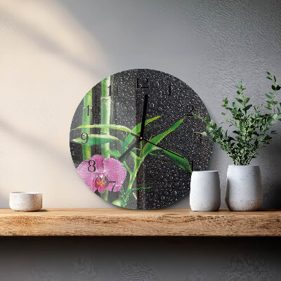 Orologio rotondo Spa al bambù