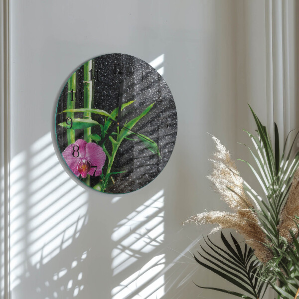Orologio rotondo Spa al bambù